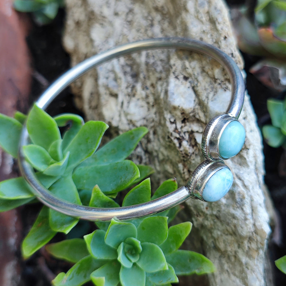 Bracciale aperto in argento 925 con pietra - BAEDHOI