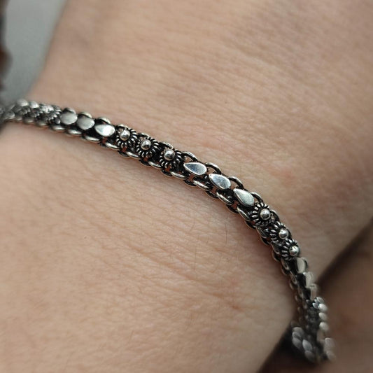 Bracciale etnico in argento 925 unisex - JANPATH