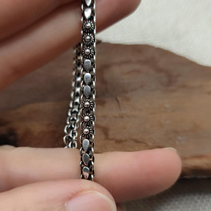 Bracciale etnico in argento 925 unisex - JANPATH