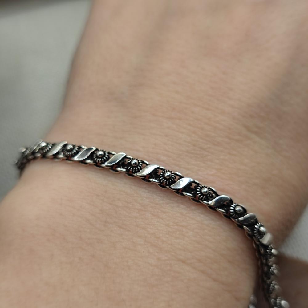 Bracciale etnico in argento 925 unisex - MARINE