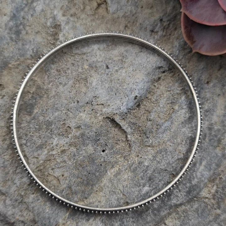 Bracciale etnico rigido in argento 925 - AMARYA