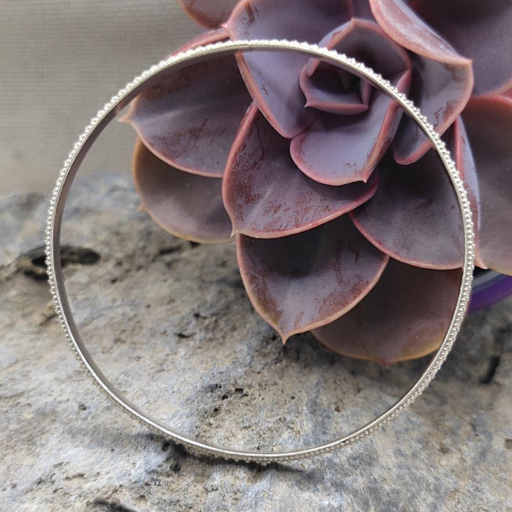 Bracciale etnico rigido in argento 925 - DEVYANI