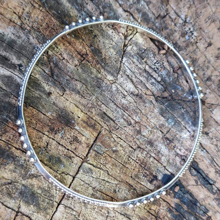 Bracciale etnico rigido in argento 925 - KATUPALI