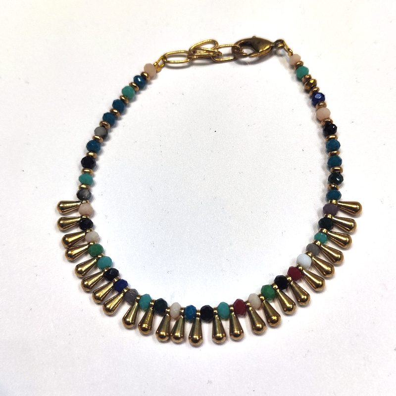 Bracciale artigianale in ottone bracciale ETNICO - NIRA