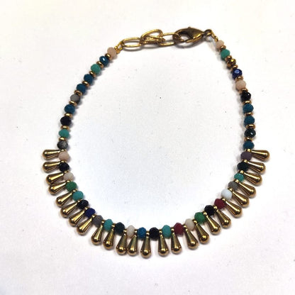 Bracciale artigianale in ottone bracciale ETNICO - NIRA