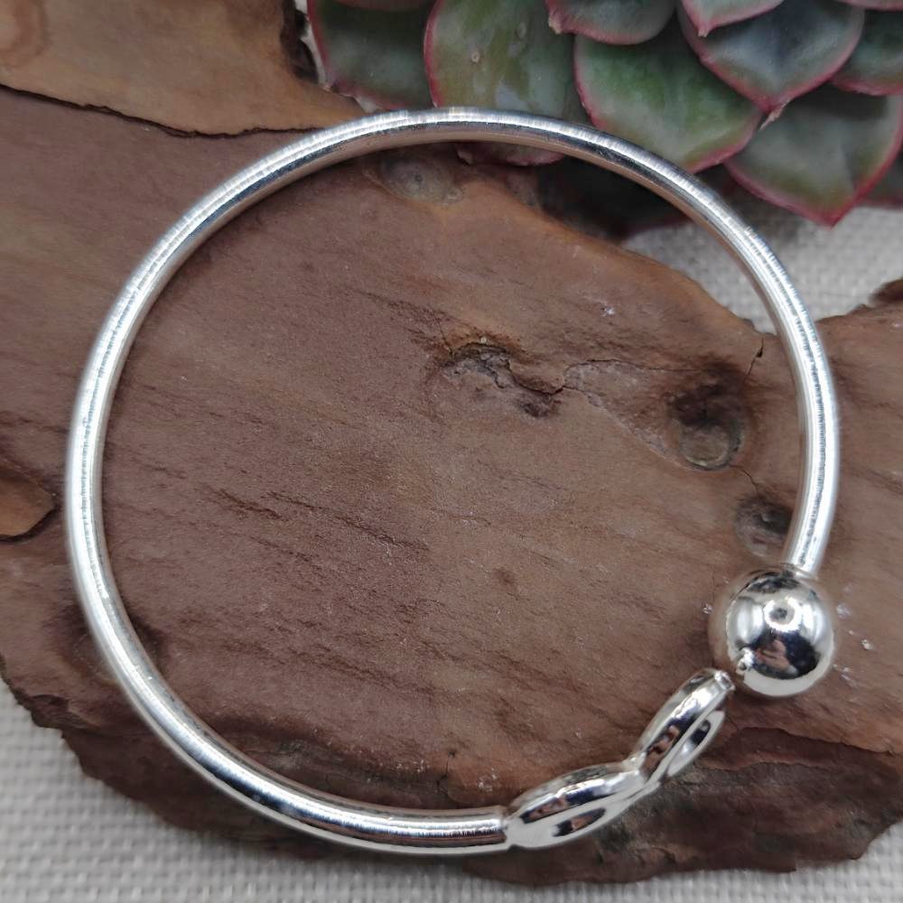 Bracciale infinito rigido aperto in argento 925 - KOLKATA