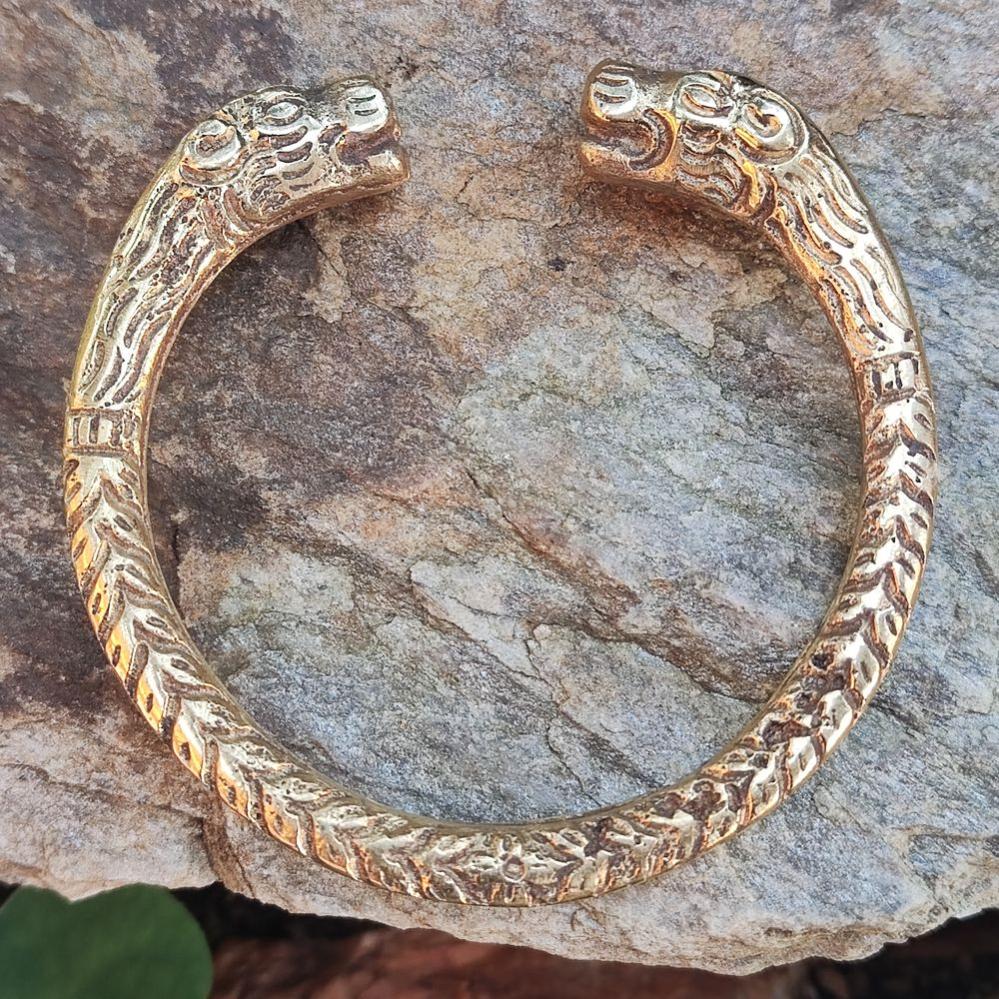 Bracciale in ottone con testa di tigre - TANDOOR