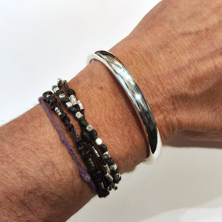 Bracciale Rigido in Argento 925 Naomi – Chiusura a Scomparsa