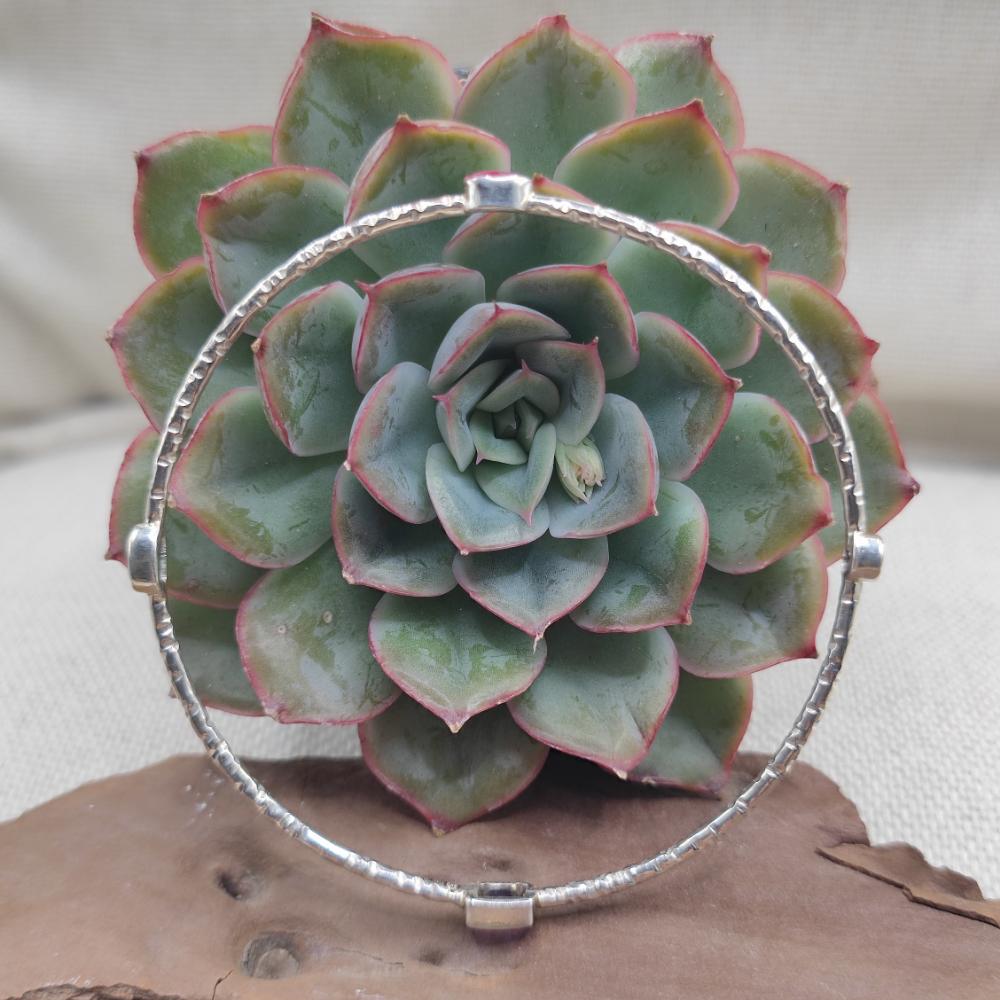 Bracciale rigido multipietra in argento 925 - KEHSPUR