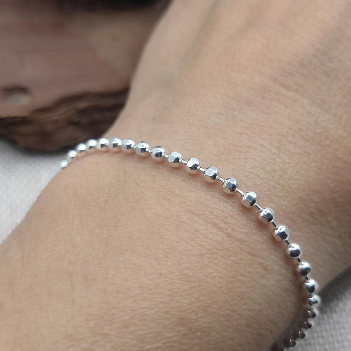 BRACCIALE con pepite sfaccettate in argento 925 - MEDAK
