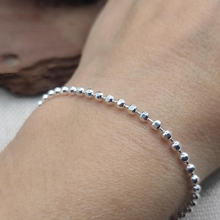 BRACCIALE con pepite sfaccettate in argento 925 - MEDAK