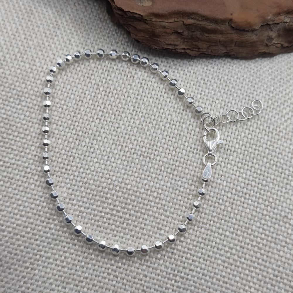 BRACCIALE con pepite sfaccettate in argento 925 - MEDAK