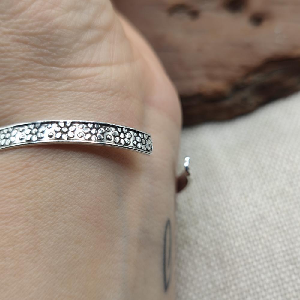 Bracciale rigido aperto in argento 925 - CHOWRINGHEE