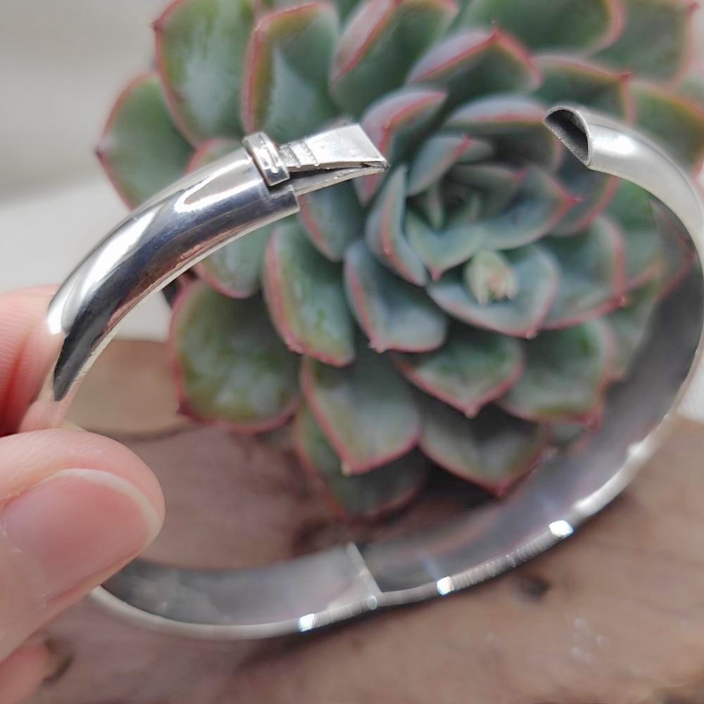 Bracciale artigianale rigido in argento 925 - MAURICE