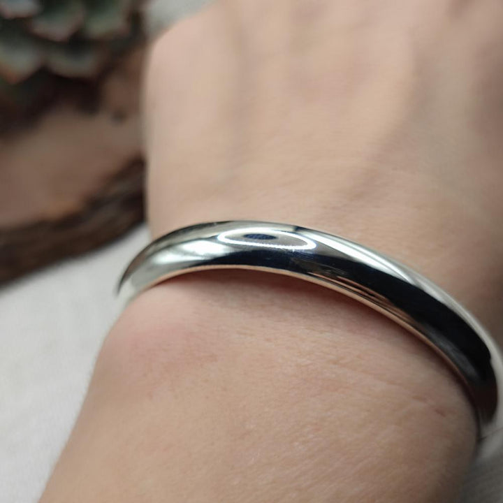 Bracciale artigianale rigido in argento 925 - MAURICE