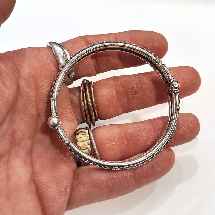 Bracciale Rigido AKINA in Argento 925 – Artigianato Indiano Handmade laterale