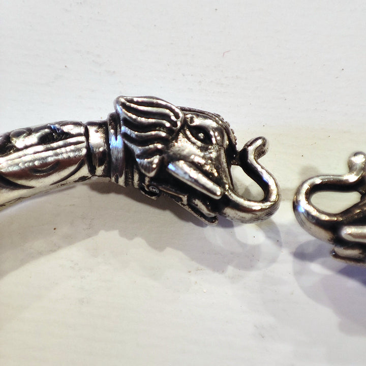 Bracciale DUNDA in Argento 925 con Elefanti – Artigianato Indiano elefanti