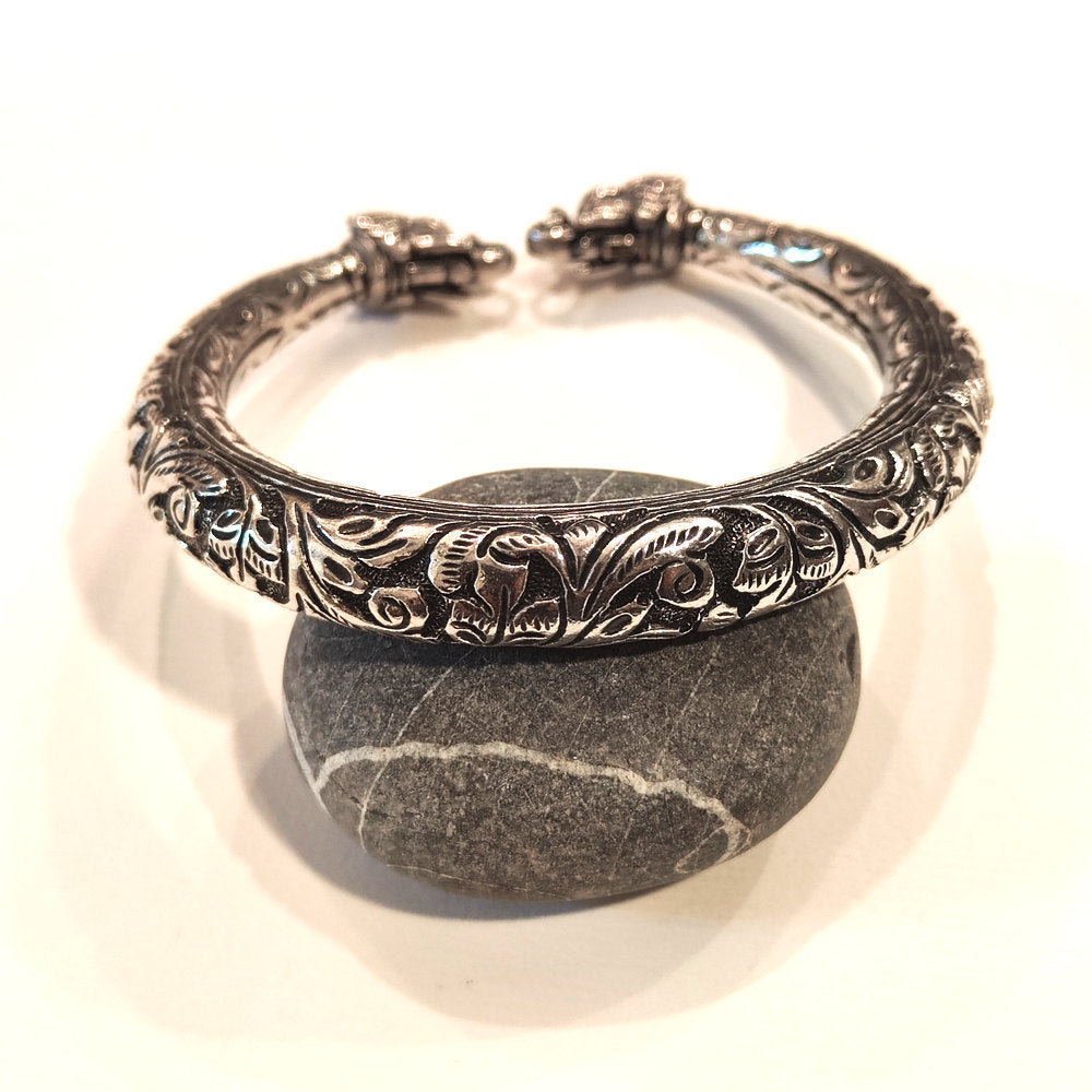 Bracciale DUNDA in Argento 925 con Elefanti – Artigianato Indiano
