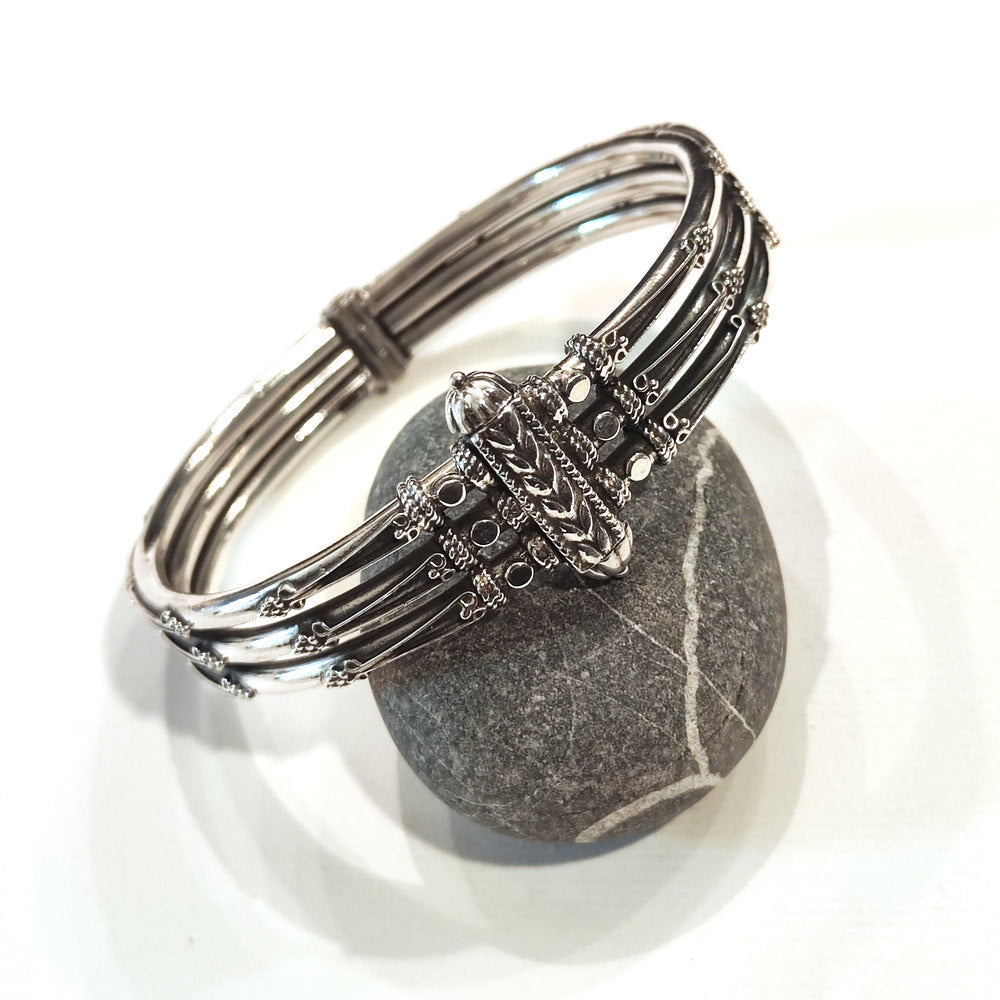 Bracciale NERANA in argento 925 – Etnico artigianale unisex