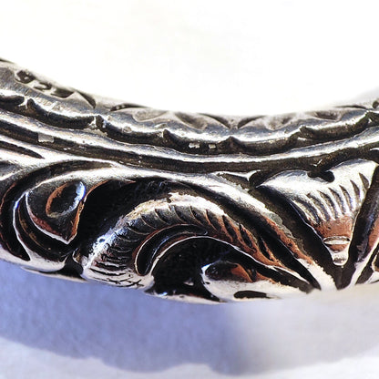 Bracciale NIRIL in Argento 925 – Artigianato Indiano Floreale Handmade dettagli floreali