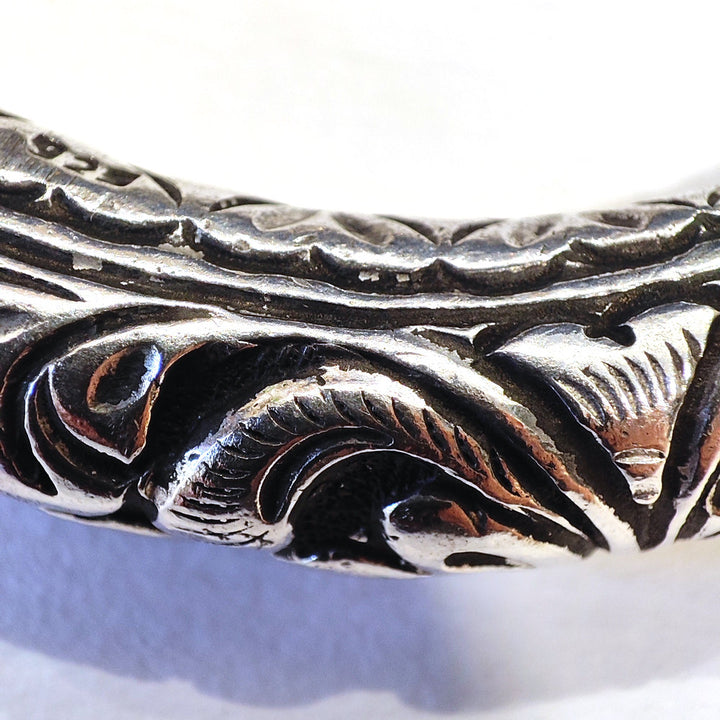 Bracciale NIRIL in Argento 925 – Artigianato Indiano Floreale Handmade dettagli floreali