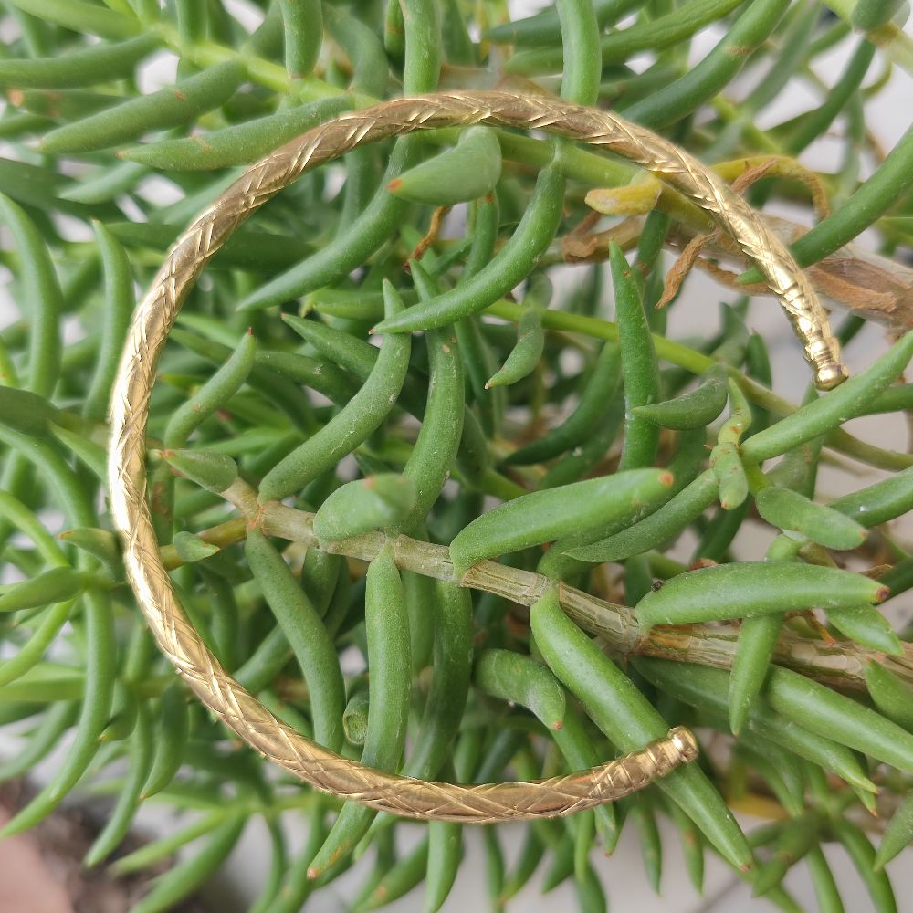 Bracciale TUAREG aperto rigido in ottone - KHUNTA