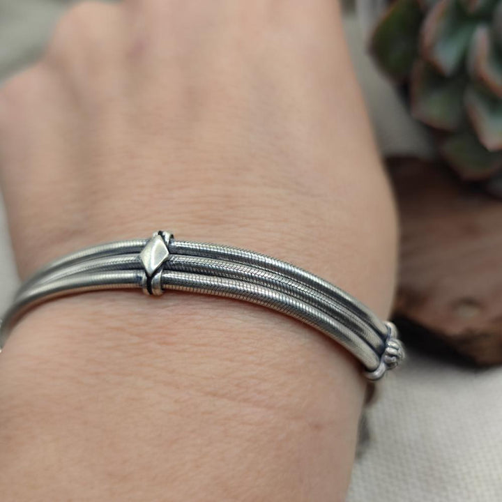 Bracciale etnico snake in argento 925 - LIRAH