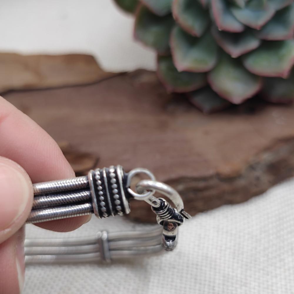 Bracciale etnico snake in argento 925 - LIRAH