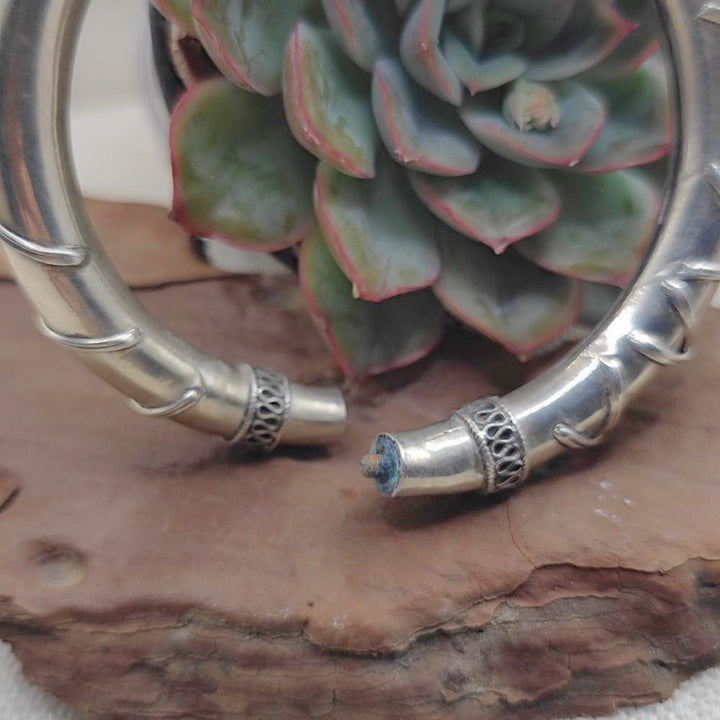 Bracciale apribile con pietra di luna in argento 925 - ANAYA