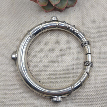 Bracciale apribile con pietra di luna in argento 925 - ANAYA