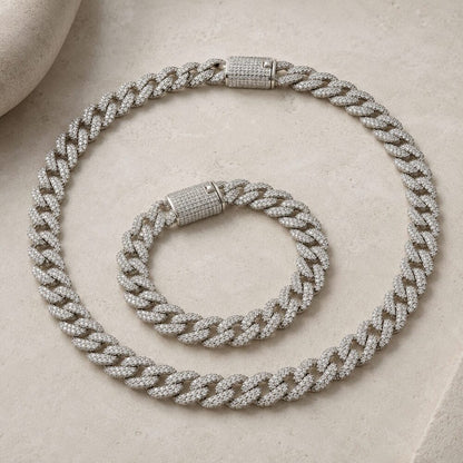 Set collana e bracciale in argento 925 con zirconi – YASMINA e LAYLA