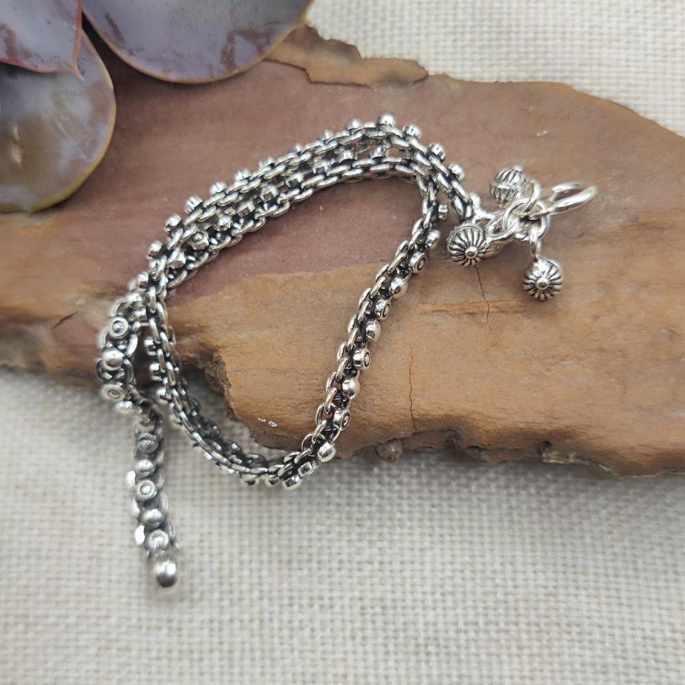 Cavigliera etnica indiana in argento 925 - ARAMBAG
