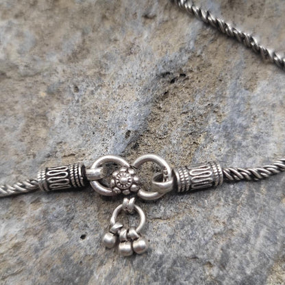 Cavigliera etnica indiana in argento 925 - JOTHWARA