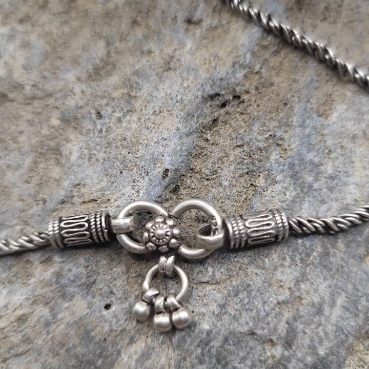 Cavigliera etnica indiana in argento 925 - JOTHWARA