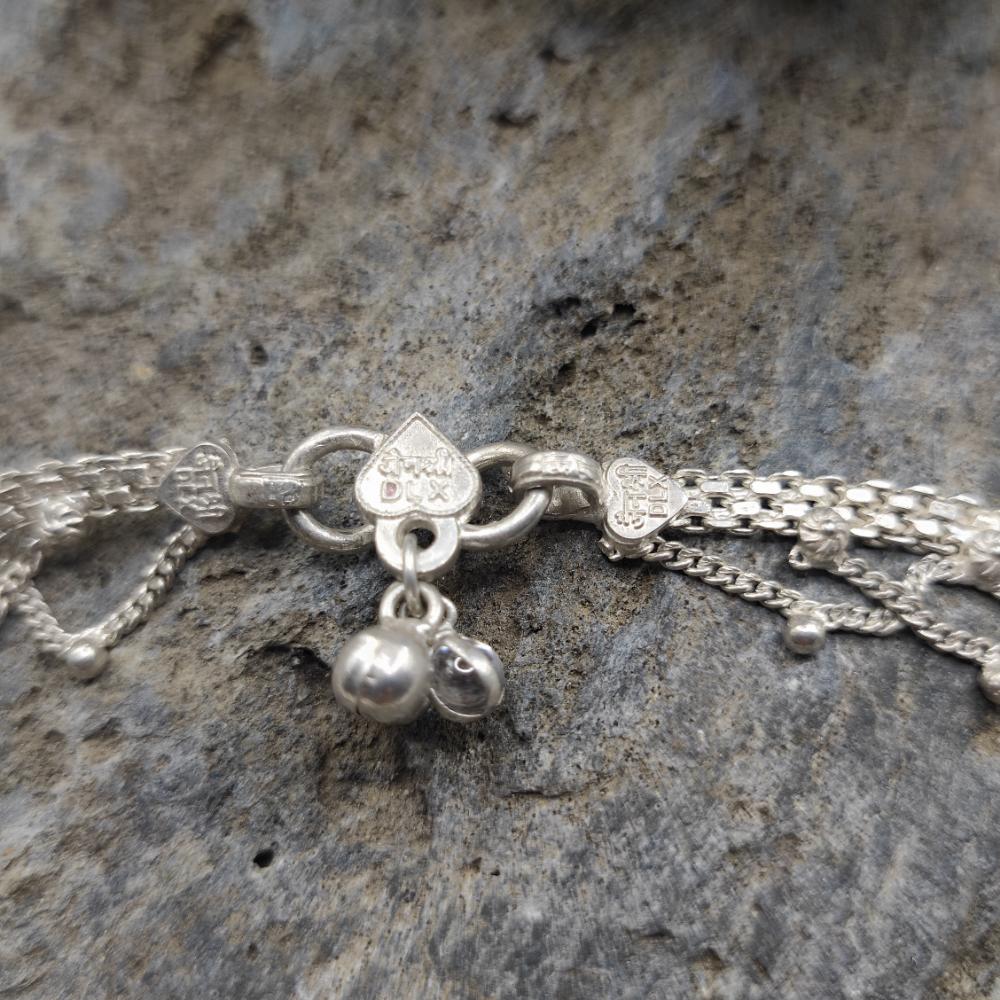 Cavigliera etnica indiana in argento 925 - MALVYA