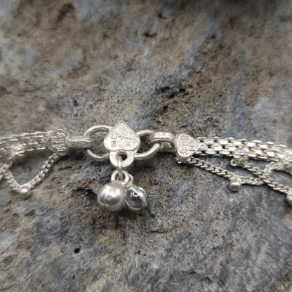 Cavigliera etnica indiana in argento 925 - MALVYA
