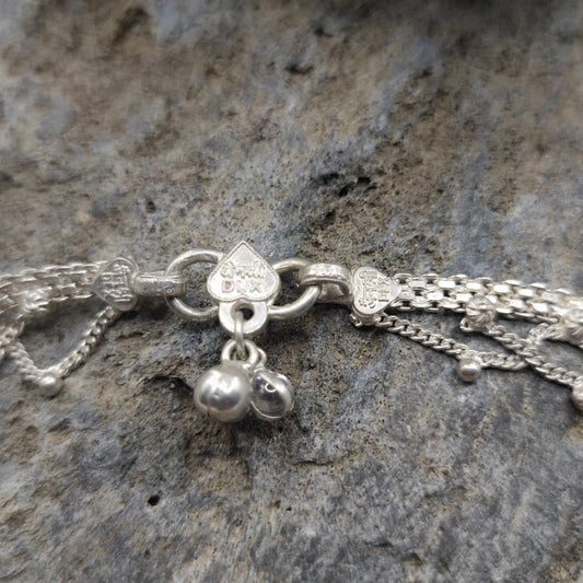 Cavigliera etnica indiana in argento 925 - MALVYA