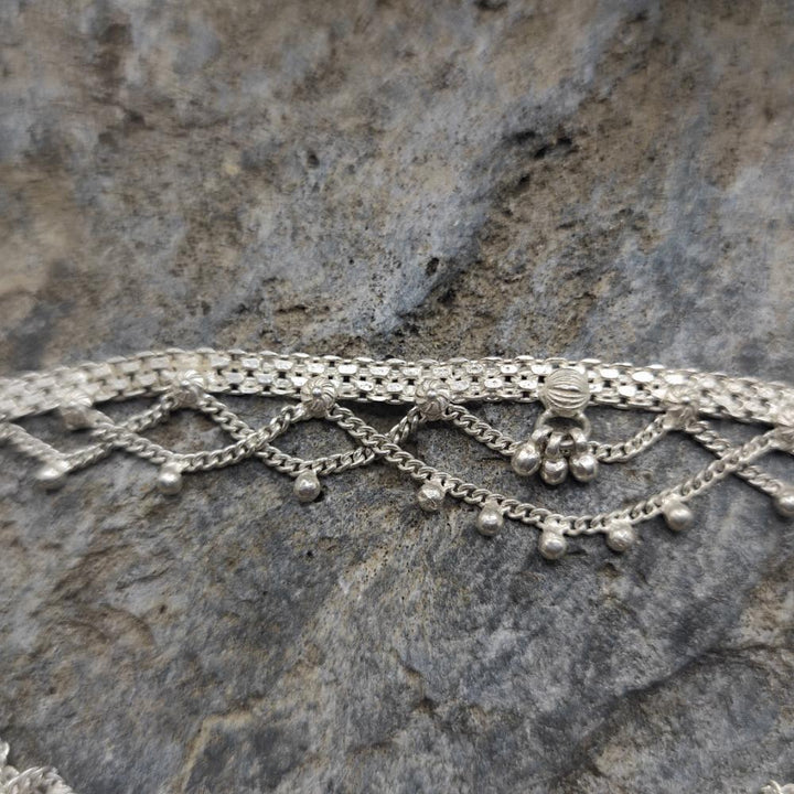 Cavigliera etnica indiana in argento 925 - MALVYA