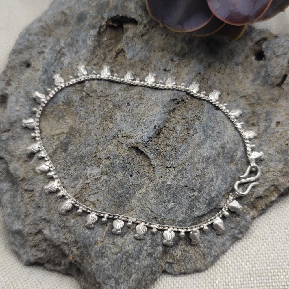Cavigliera etnica indiana in argento 925 - NIWARU