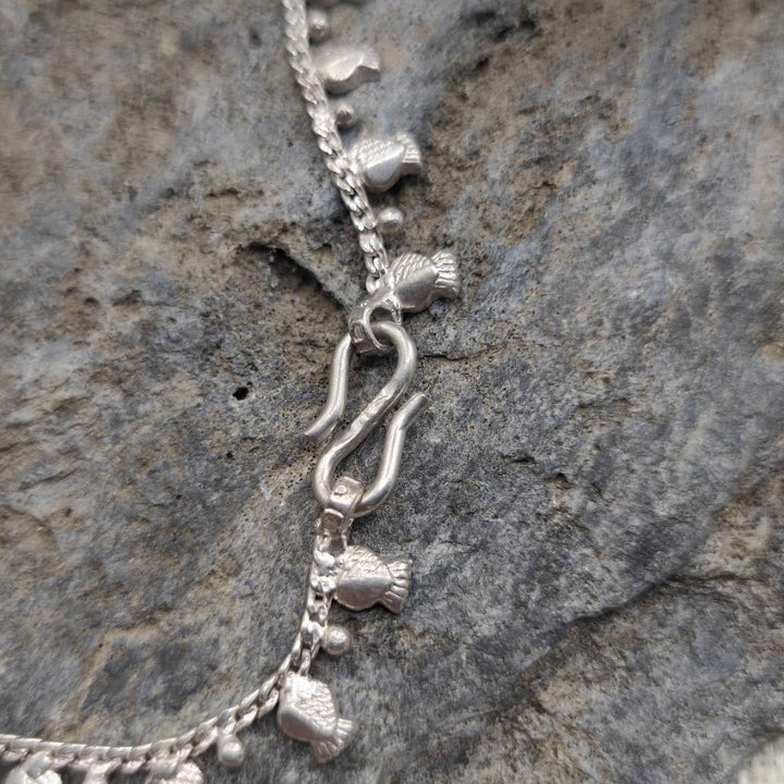 Cavigliera etnica indiana in argento 925 - NIWARU