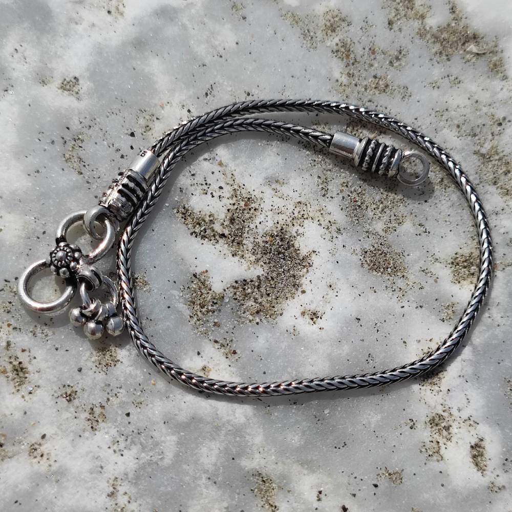 Cavigliera etnica in argento 925 - SALAY