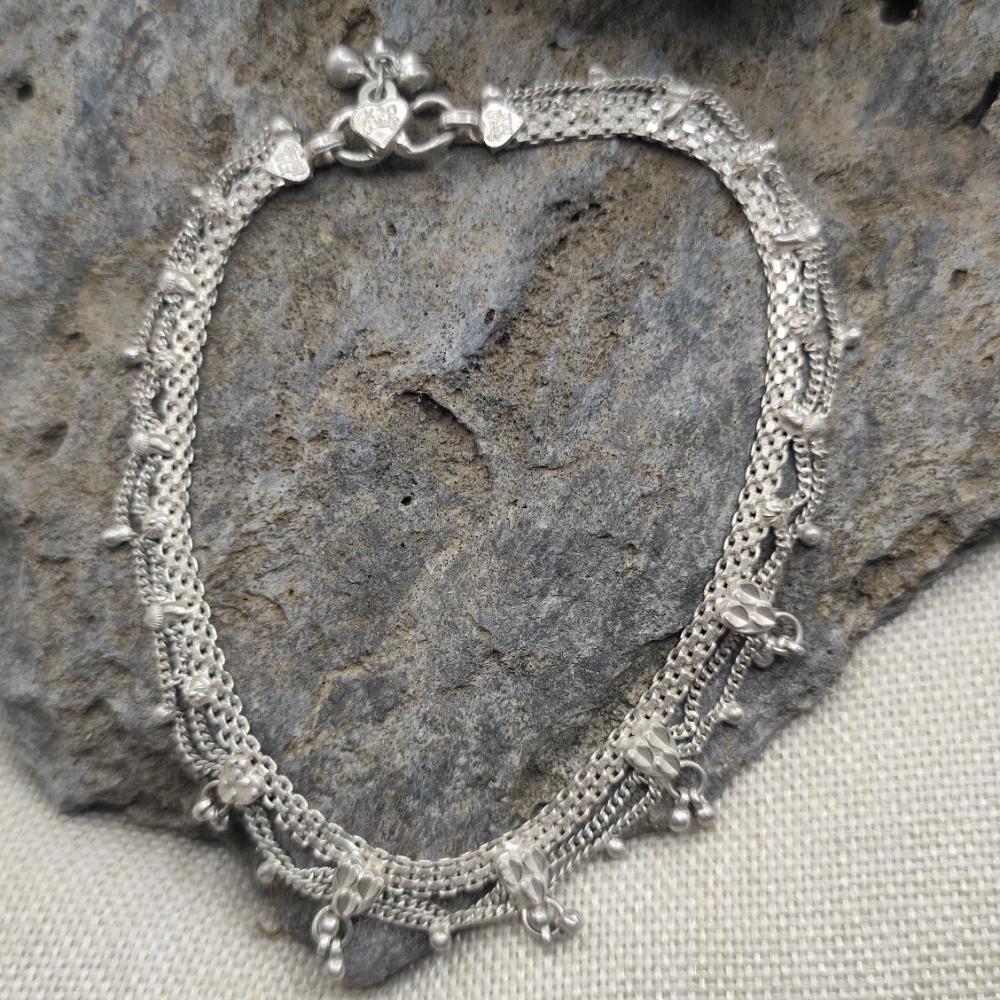 Cavigliera etnica indiana in argento 925 - VHAISALI