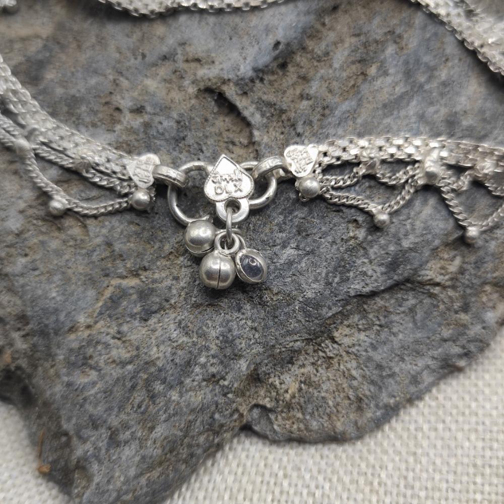 Cavigliera etnica indiana in argento 925 - VHAISALI