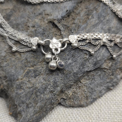 Cavigliera etnica indiana in argento 925 - VHAISALI