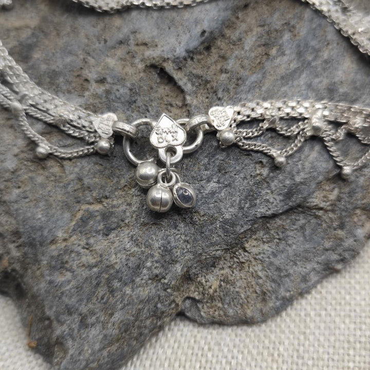 Cavigliera etnica indiana in argento 925 - VHAISALI