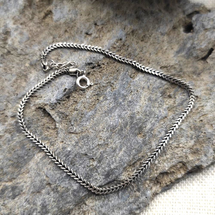 Cavigliera etnica indiana in argento 925 - VIDHAYA