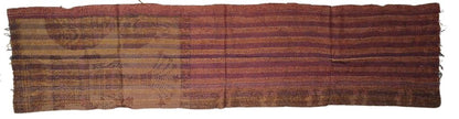 Sciarpa KANTHA con tessuti vintage misto seta ricamo a mano bronze - nero – immagine4