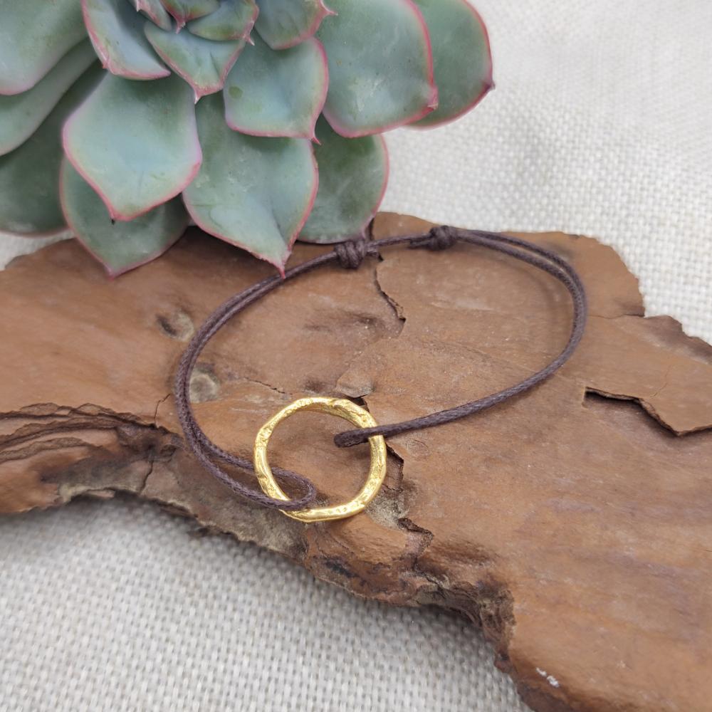 Il cerchio della vita - Bracciale - Collana - Cavigliera ottone dorato