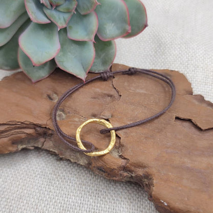 Il cerchio della vita - Bracciale - Collana - Cavigliera ottone dorato