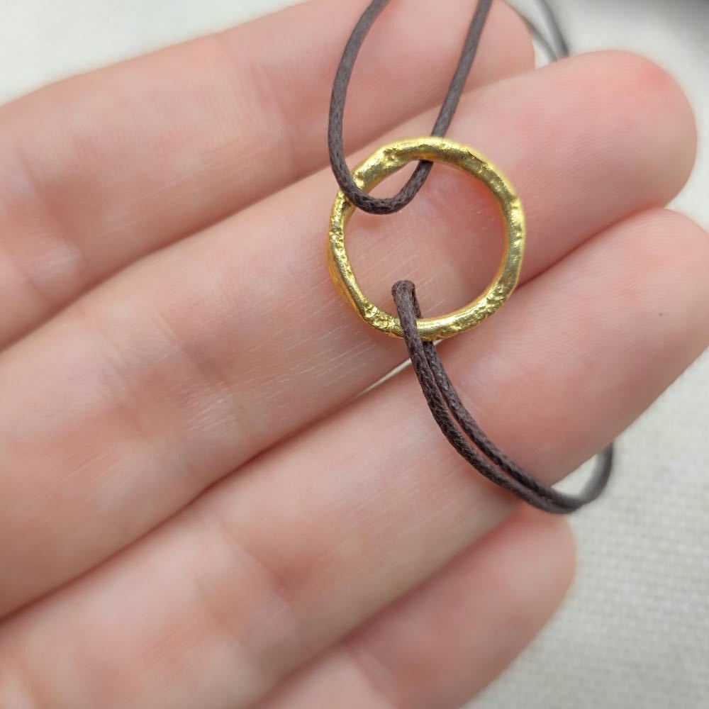 Il cerchio della vita - Bracciale - Collana - Cavigliera ottone dorato